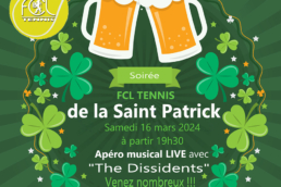 FCLTennis : soirée pour la Saint PAtrick !